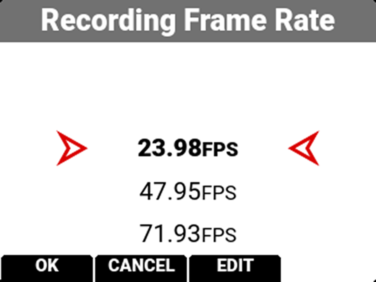 Recording Frame Rate